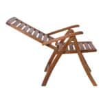 GARDEN Πολυθρόνα Βεράντας - Κήπου, Ξύλο Ακακία, Ψηλή Πλάτη 5 Θέσεων, Πτυσσόμενη, Καρυδί 58x70x110cm - Image 19