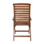 GARDEN Πολυθρόνα Βεράντας - Κήπου, Ξύλο Ακακία, Ψηλή Πλάτη 5 Θέσεων, Πτυσσόμενη, Καρυδί 58x70x110cm - Image 20