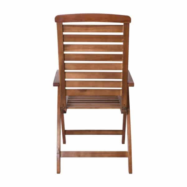 GARDEN Πολυθρόνα Βεράντας - Κήπου, Ξύλο Ακακία, Ψηλή Πλάτη 5 Θέσεων, Πτυσσόμενη, Καρυδί 58x70x110cm - Image 20