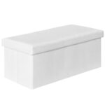 ORION Σκαμπό Αποθηκευτικό - Βοηθητικό, PU Άσπρο 80x38x38cm - Image 6