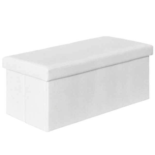 ORION Σκαμπό Αποθηκευτικό - Βοηθητικό, PU Άσπρο 80x38x38cm - Image 6