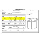 VERA Πολυθρόνα Μέταλλο Βαφή  Μαύρο, Στοιβαζόμενη 54x54x84cm - Image 9