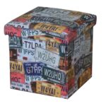 ORION Σκαμπό Αποθηκευτικό - Βοηθητικό, PU Deco Label 38x38x38cm - Image 6