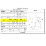 BF3600V Πολυθρόνα Γραφείου Επισκέπτη, Μέταλλο Βάση Χρώμιο - PU Μαύρο 55x63x92cm - Image 9