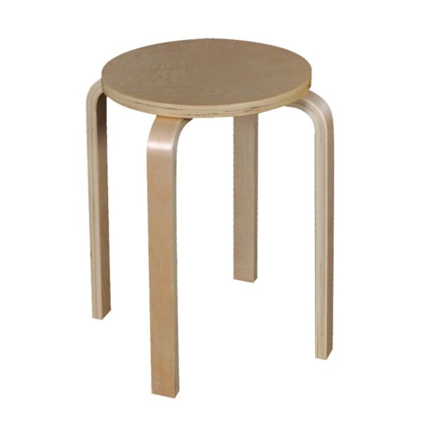 HAMILTON Σκαμπό Βοηθητικό, Στοιβαζόμενο, Απόχρωση Σημύδα Φ32cm H.44cm - Image 8