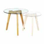 TARGET Τραπεζάκι Βοηθητικό Ξύλο - Γυαλί 8mm Φ50cm H.46cm - Image 8