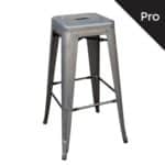 RELIX Σκαμπό Bar-Pro H.67cm, Στοιβαζόμενο, Μέταλλο Βαφή Metal με Διακοσμητική Σκουριά 43x43 H.67cm - Image 8