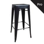 RELIX Σκαμπό Bar-Pro H.67cm, Στοιβαζόμενο, Μέταλλο Βαφή Μαύρο 43x43 H.67cm - Image 8