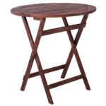 EASY Τραπέζι Πτυσσόμενο Ξύλο Acacia Φ70cm H.70cm - Image 5