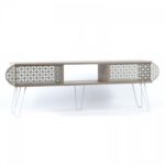 ΕΠΙΠΛΟ ΤΗΛΕΟΡΑΣΗΣ DIANE HM9211.01 SONAMA ΛΕΥΚΟ ΕΚΡΟΥ 151x30x48Y εκ. - Image 3