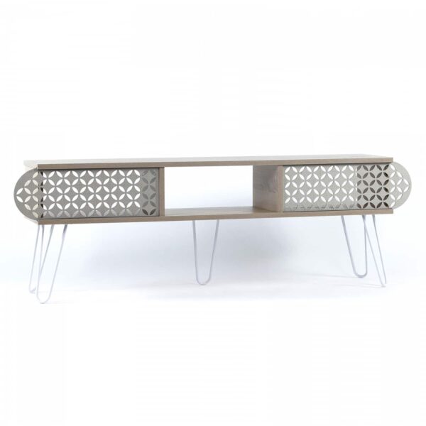 ΕΠΙΠΛΟ ΤΗΛΕΟΡΑΣΗΣ DIANE HM9211.01 SONAMA ΛΕΥΚΟ ΕΚΡΟΥ 151x30x48Y εκ. - Image 3