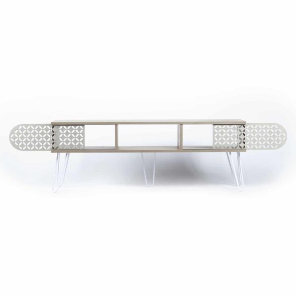 ΕΠΙΠΛΟ ΤΗΛΕΟΡΑΣΗΣ DIANE HM9211.01 SONAMA ΛΕΥΚΟ ΕΚΡΟΥ 151x30x48Y εκ. - Image 4