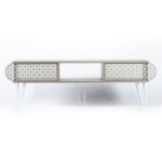 ΕΠΙΠΛΟ ΤΗΛΕΟΡΑΣΗΣ DIANE HM9211.01 SONAMA ΛΕΥΚΟ ΕΚΡΟΥ 151x30x48Y εκ. - Image 5
