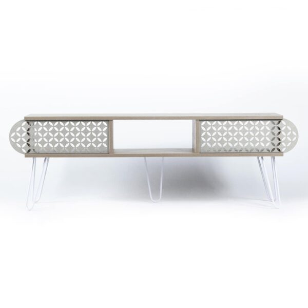 ΕΠΙΠΛΟ ΤΗΛΕΟΡΑΣΗΣ DIANE HM9211.01 SONAMA ΛΕΥΚΟ ΕΚΡΟΥ 151x30x48Y εκ. - Image 5