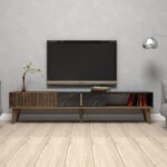 ΕΠΙΠΛΟ ΤΗΛΕΟΡΑΣΗΣ HM9512.02 ΜΕΛΑΜΙΝΗΣ ΚΑΡΥΔΙ ΚΑΙ ΟΨΗ ΜΑΥΡΟΥ ΜΑΡΜΑΡΟΥ 180x35x40Yεκ. - Image 4