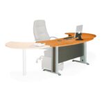 EXECUTIVE Γραφείο Απόχρωση Dark Grey - Cherry 180x80x75cm - Image 5