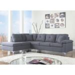 ΚΑΝΑΠΕΣ ΓΩΝΙΑ ΑΡΙΣΤΕΡΗ ZAILA HM3087L ΥΦΑΣΜΑ ΓΚΡΙ 282x197x90Υ εκ. - Image 2