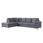ΚΑΝΑΠΕΣ ΓΩΝΙΑ ΑΡΙΣΤΕΡΗ ZAILA HM3087L ΥΦΑΣΜΑ ΓΚΡΙ 282x197x90Υ εκ.