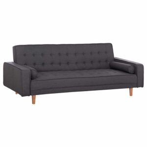 ΚΑΝΑΠΕΣ ΚΡΕΒΑΤΙ SALVADOR HM3150.01 ΓΚΡΙ ΜΕ 2 ΠΛΑΙΝΑ ΜΑΞΙΛΑΡΙΑ 222x97x80Y εκ.