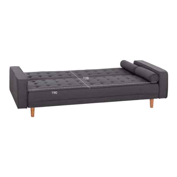 ΚΑΝΑΠΕΣ ΚΡΕΒΑΤΙ SALVADOR HM3150.01 ΓΚΡΙ ΜΕ 2 ΠΛΑΙΝΑ ΜΑΞΙΛΑΡΙΑ 222x97x80Y εκ. - Image 3