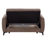 ΚΑΝΑΠΕΣ ΚΡΕΒΑΤΙ ΜΕ ΑΠΟΘ.ΧΩΡΟ ΔΙΘΕΣΙΟΣ NIKKO HM3293.02 ΚΑΦΕ ΥΦΑΣΜΑ 144x75x84Υεκ. - Image 5