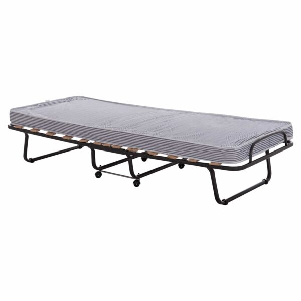 ΚΡΕΒΑΤΙ-ΡΑΝΤΖΟ ΙΤΑΛΙΑΣ NOBLE HM393.01 ΜΕΤΑΛΛΙΚΟ ΜΕ ΡΟΔΕΣ & ΣΤΡΩΜΑ 9εκ ΜΠΛΕ-ΛΕΥΚΟ 80x182x37.5Υεκ. - Image 6