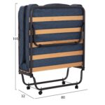 ΚΡΕΒΑΤΙ-ΡΑΝΤΖΟ ΙΤΑΛΙΑΣ NOBLE HM393.02 ΜΕΤΑΛΛΙΚΟ ΜΕ ΡΟΔΕΣ & ΣΤΡΩΜΑ 9εκ ΓΚΡΙ 80x182x37.5Υεκ. - Image 3