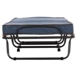 ΚΡΕΒΑΤΙ-ΡΑΝΤΖΟ ΙΤΑΛΙΑΣ NOBLE HM393.02 ΜΕΤΑΛΛΙΚΟ ΜΕ ΡΟΔΕΣ & ΣΤΡΩΜΑ 9εκ ΓΚΡΙ 80x182x37.5Υεκ. - Image 5