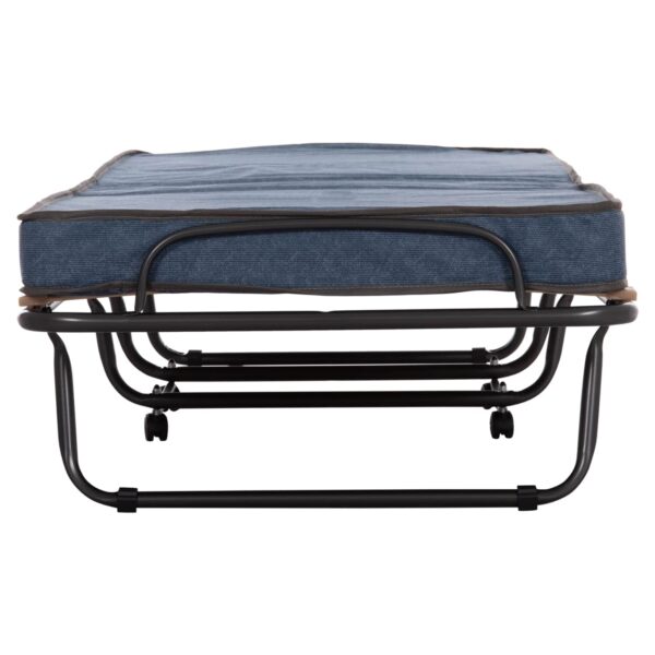 ΚΡΕΒΑΤΙ-ΡΑΝΤΖΟ ΙΤΑΛΙΑΣ NOBLE HM393.02 ΜΕΤΑΛΛΙΚΟ ΜΕ ΡΟΔΕΣ & ΣΤΡΩΜΑ 9εκ ΓΚΡΙ 80x182x37.5Υεκ. - Image 5