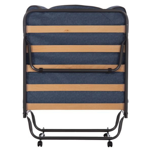 ΚΡΕΒΑΤΙ-ΡΑΝΤΖΟ ΙΤΑΛΙΑΣ NOBLE HM393.02 ΜΕΤΑΛΛΙΚΟ ΜΕ ΡΟΔΕΣ & ΣΤΡΩΜΑ 9εκ ΓΚΡΙ 80x182x37.5Υεκ. - Image 6