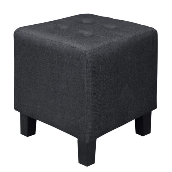 MEDEA Σκαμπό Βοηθητικό, Ύφασμα Μαύρο 37x37x42cm - Image 5