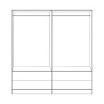 ΝΤΟΥΛΑΠΑ 4ΦΥΛΛΗ REINA ME 4 ΣΥΡΤΑΡΙΑ HM21257 ΜΕΛΑΜΙΝΗ ΛΕΥΚΟ-ΣΟΝΑΜΑ 160x42,5x180,5Υεκ - Image 3