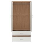 ΝΤΟΥΛΑΠΑ 4ΦΥΛΛΗ REINA ME 4 ΣΥΡΤΑΡΙΑ HM21257 ΜΕΛΑΜΙΝΗ ΛΕΥΚΟ-ΣΟΝΑΜΑ 160x42,5x180,5Υεκ - Image 4