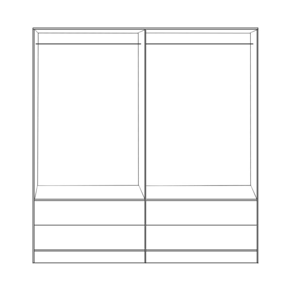 ΝΤΟΥΛΑΠΑ 4ΦΥΛΛΗ REINA ME 4 ΣΥΡΤΑΡΙΑ HM21258 ΜΕΛΑΜΙΝΗ ΣΕ ΛΕΥΚΟ 160x42,5x180,5Υεκ - Image 3