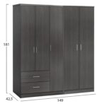 ΝΤΟΥΛΑΠΑ 5ΦΥΛΛΗ CAESAR HM21234.01 ΜΕΛΑΜΙΝΗ ΧΡΩΜΑ ZEBRANO 150x42.5x181Υεκ - Image 2