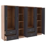 ΝΤΟΥΛΑΠΑ 8ΦΥΛΛΗ BRIANA HM21237.01 ΜΕΛΑΜΙΝΗ SONAMA & ΣΚΟΥΡΟ ΓΚΡΙ 241x42,5Χ180,5Υεκ. - Image 3