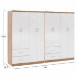 ΝΤΟΥΛΑΠΑ 8ΦΥΛΛΗ BRIANA HM21237.02 ΜΕΛΑΜΙΝΗ SONAMA & ΛΕΥΚΟ 241x42,5Χ180,5Υεκ. - Image 2