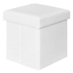 ORION Σκαμπό Αποθηκευτικό - Βοηθητικό, PU Άσπρο 38x38x38cm - Image 5