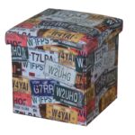 ORION Σκαμπό Αποθηκευτικό - Βοηθητικό, PU Deco Label 38x38x38cm - Image 5