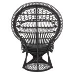 ΠΟΛΥΘΡΟΝΑ ROYAL PEACOCK HM9342.03 RATTAN ΜΑΥΡΟ-ΜΑΞΙΛΑΡΙ ΜΑΥΡΟ 114x72x150Yεκ. - Image 6