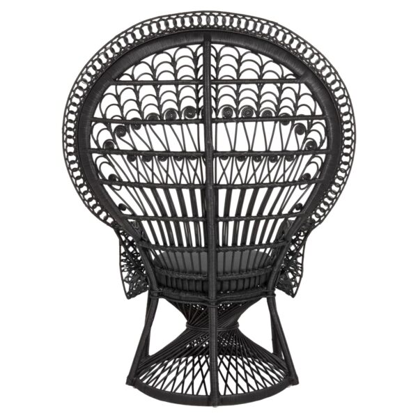 ΠΟΛΥΘΡΟΝΑ ROYAL PEACOCK HM9342.03 RATTAN ΜΑΥΡΟ-ΜΑΞΙΛΑΡΙ ΜΑΥΡΟ 114x72x150Yεκ. - Image 6