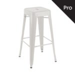 RELIX Σκαμπό Bar-Pro, Στοιβαζόμενο, Μέταλλο Βαφή Άσπρο 43x43 H.76cm - Image 7