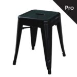 RELIX Σκαμπό-Pro, Στοιβαζόμενο, Μέταλλο Βαφή Μαύρο 39x39x45cm - Image 5