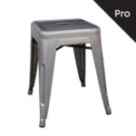 RELIX Σκαμπό-Pro, Στοιβαζόμενο, Μέταλλο Βαφή Metal με Διακοσμητική Σκουριά 39x39x45cm - Image 7