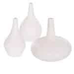 ΣΕΤ 3 ΕΠΙΤΡΑΠΕΖΙΑ ΔΙΑΚΟΣΜΗΤΙΚΑ ΒΑΖΑ DENI ΗΜ21141 FIBER CEMENT ΣΕ ΛΕΥΚΟ