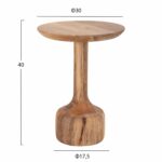 ΣΕΤ 3 ΣΤΡΟΓΓΥΛΑ ΤΡΑΠΕΖΑΚΙΑ ΣΑΛΟΝΙΟΥ GOBLET HM18348 ΞΥΛΟ ΑΚΑΚΙΑΣ Φ50x60Υεκ - Image 4