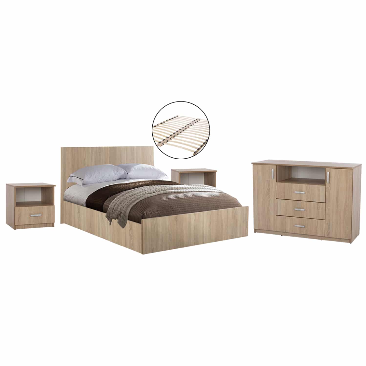 HM11758 ΣΕΤ ΚΡΕΒΑΤΟΚΑΜΑΡΑΣ 5ΤΜΧ ADLER HM11758 ΜΕΛΑΜΙΝΗ SONAMA OAK-ΓΙΑ ΣΤΡΩΜΑ 160x200εκ - Image 1