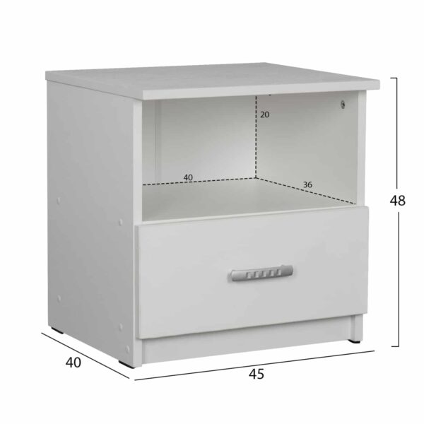 ΣΕΤ ΚΡΕΒΑΤΟΚΑΜΑΡΑΣ 5ΤΜΧ ADLER HM11758.03 ΜΕΛΑΜΙΝΗ ΛΕΥΚΗ-ΓΙΑ ΣΤΡΩΜΑ 160x200εκ - Image 6