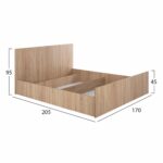 ΣΕΤ ΚΡΕΒΑΤΟΚΑΜΑΡΑΣ 6ΤΜΧ ADLER HM11759 ΜΕΛΑΜΙΝΗ SONAMA OAK-ΓΙΑ ΣΤΡΩΜΑ 160x200εκ - Image 2