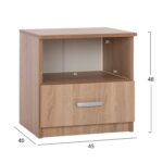 ΣΕΤ ΚΡΕΒΑΤΟΚΑΜΑΡΑΣ 6ΤΜΧ ADLER HM11759 ΜΕΛΑΜΙΝΗ SONAMA OAK-ΓΙΑ ΣΤΡΩΜΑ 160x200εκ - Image 4